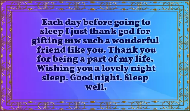 A Good Night Message For A Friend A Good Night Message For A Friend