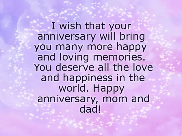 Marriage Anniversary Message For Mom Dad