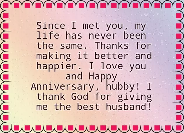 Wedding Anniversary Lines