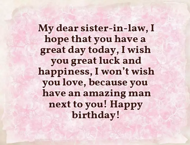 Beautiful Birthday Wishes For Sister In Law