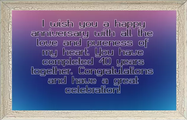 40Th Wedding Anniversary