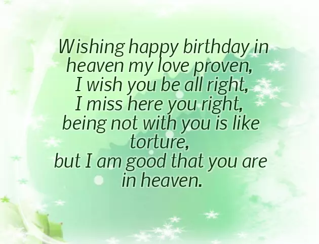 Happy Birthday To Angel In Heaven