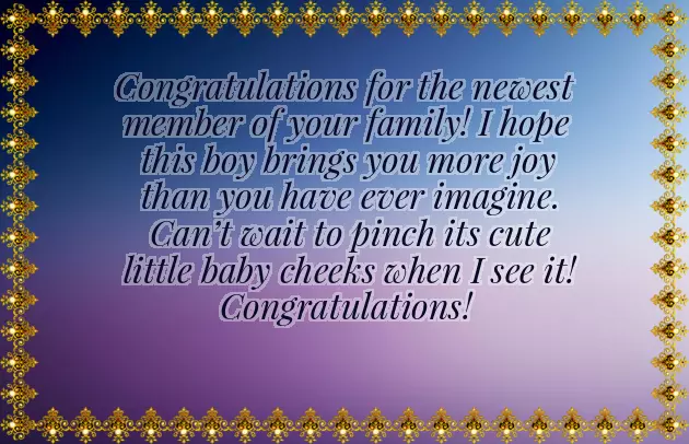 Congratulations On The Birth Of Your Son