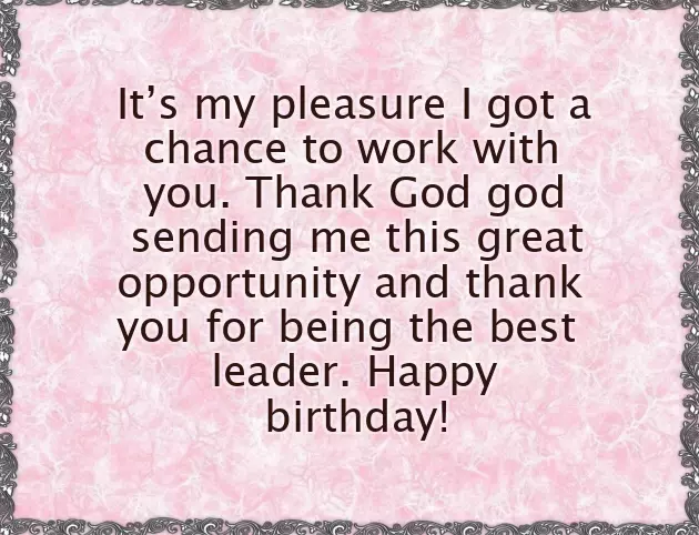 Female Birthday Wishes For Boss