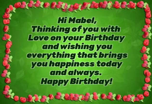 Happy Birthday Mabel