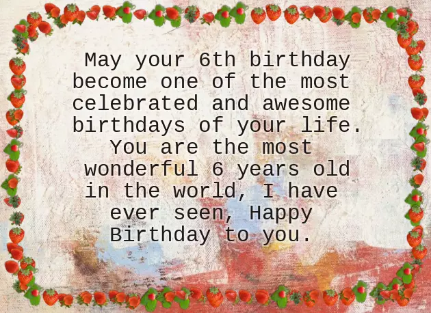 Happy 6Th Birthday Son