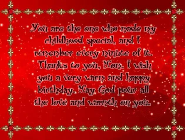 Happy Birthday Mom Message