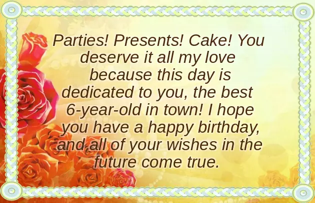 6Th Birthday Wishes For Niece