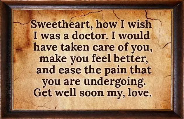 Get Well Message For My Love