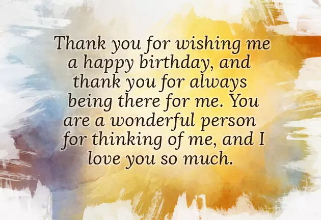 Saying Thank You For Birthday Celebration