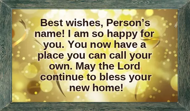 Congrats For New House Warming