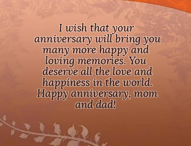 Mom Dad Happy Anniversary Wishes