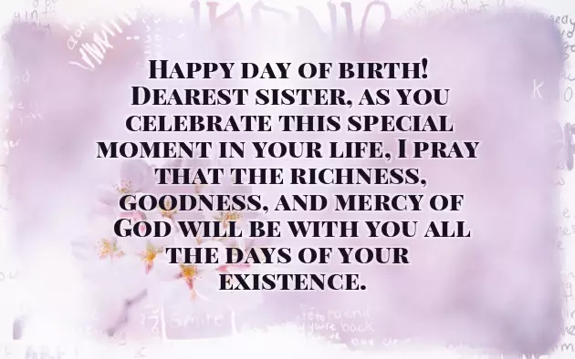 Birthday Wishes To Sister In Christ