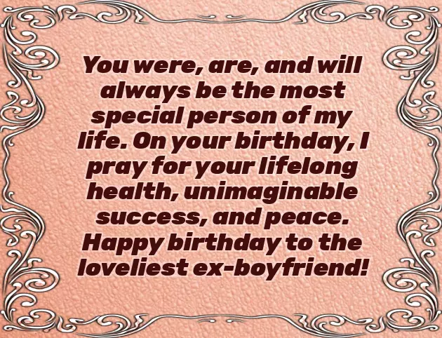 Birthday Wishes Ex Boyfriend