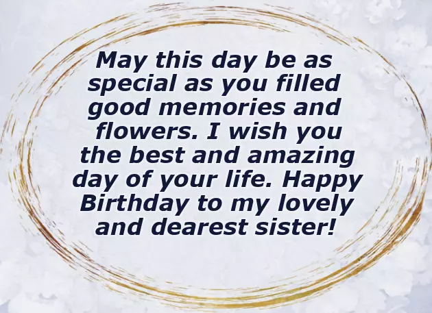 Birthday Wishes For A Wonderful Sister