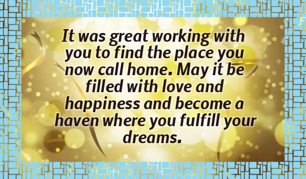 Wishes For New Home Purchase