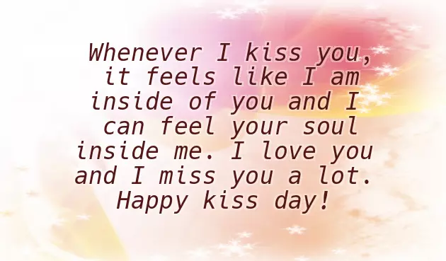 Kiss Day Messages For Girlfriend