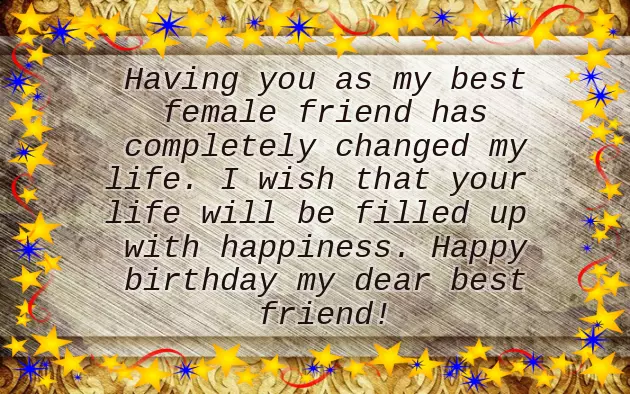 Quotes For Female Best Friend Birthday
