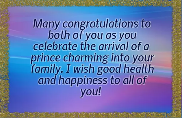 Newborn Boy Congratulations Message