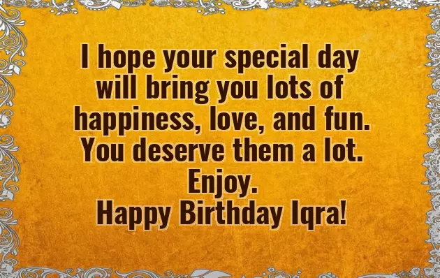 Happy Birthday Iqra Wishes Happy Birthday Iqra Wishes