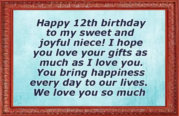 Happy 12Th Birthday Niece