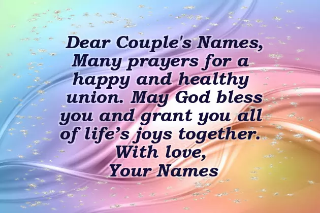 Wedding Registry Message