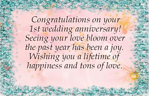 First Wedding Anniversary