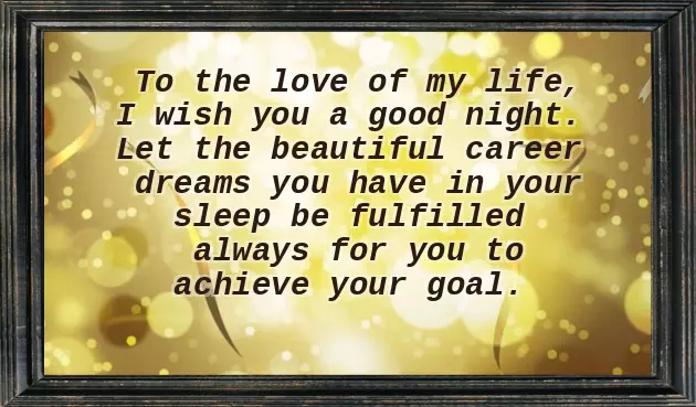 Good Night To The Love Of My Life