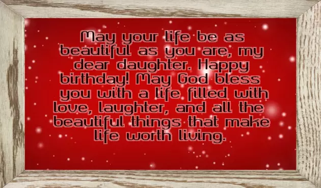 Happy Birthday To Our Daughter