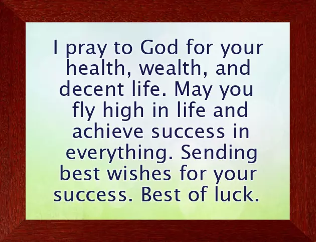 Good Wishes For Success