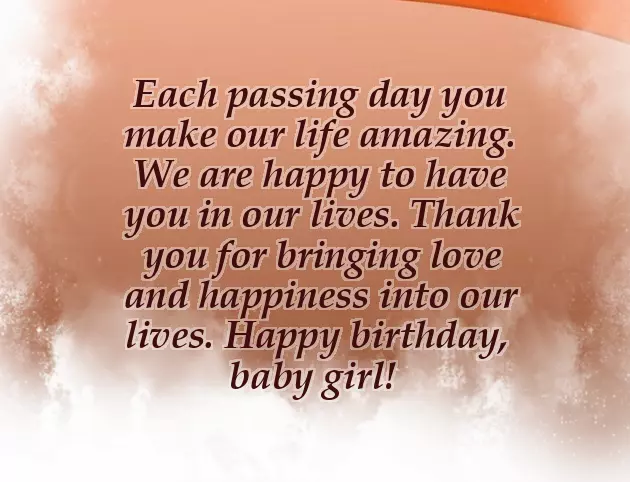 Short Birthday Wishes For Baby Girl