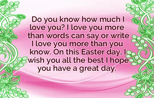 Easter Wishes To My Love