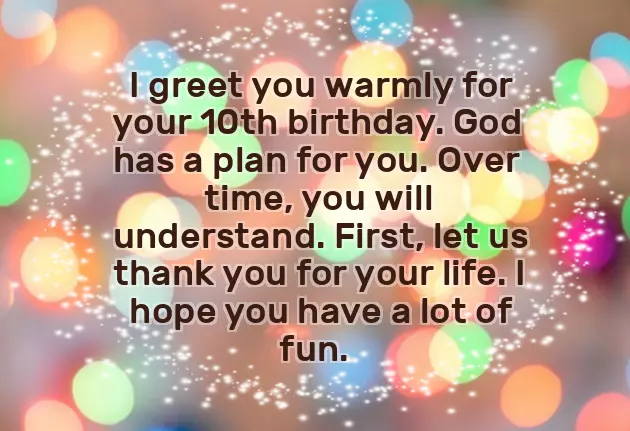 Happy Birthday Wishes 10 Year Girl