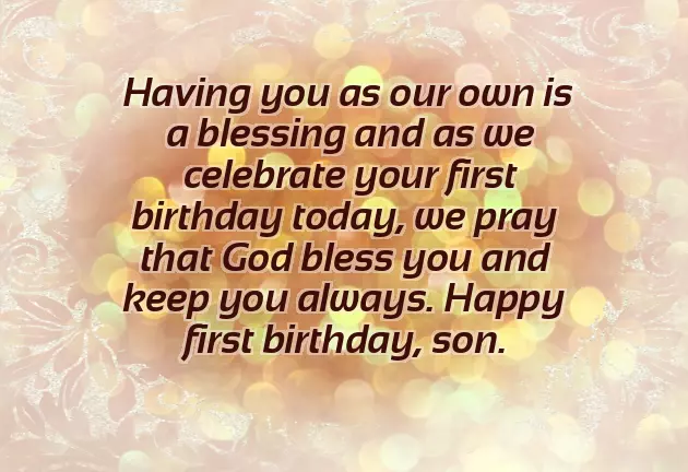 Birthday Quotes For 1 Year Boy