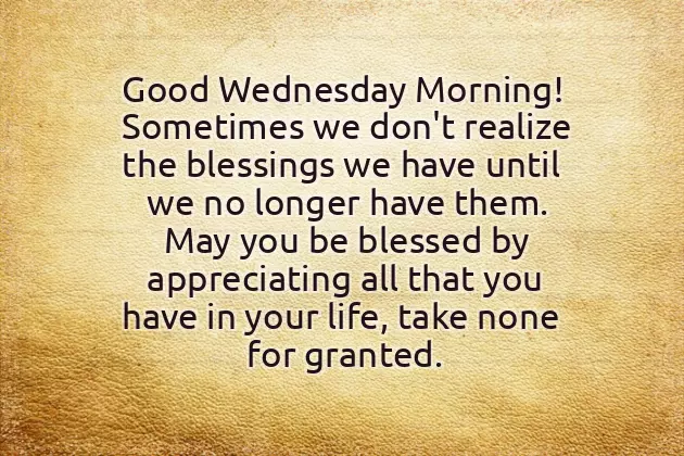 Wednesday Morning Messages