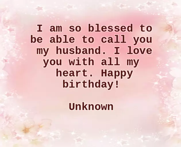 Birthday Verse For My Husband