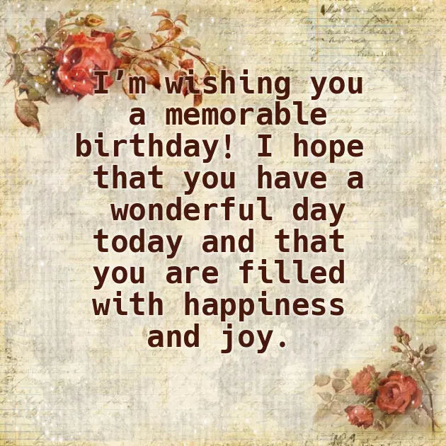 Some Birthday Wishes