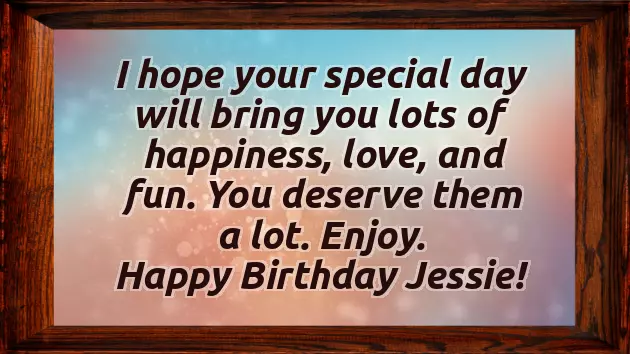 Happy Birthday Jessie