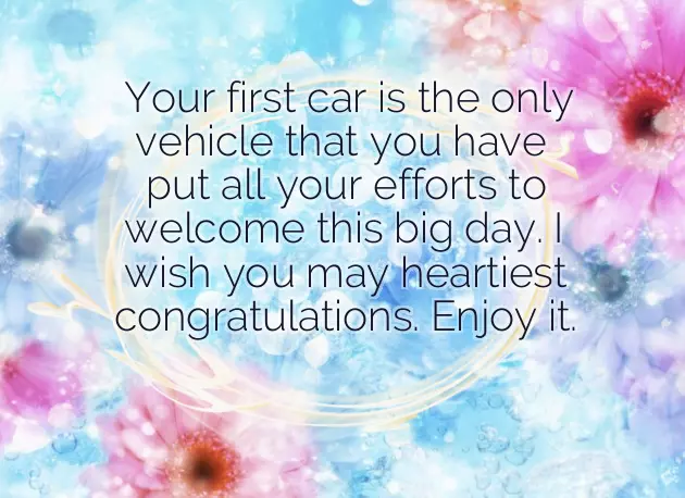 Congrats On Your New Car Quotes