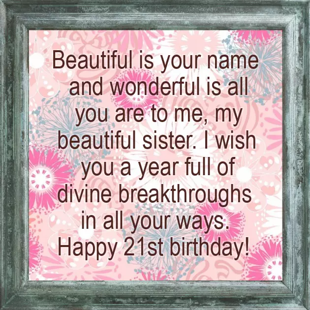 Happy 21St Birthday Sister Happy 21St Birthday Sister