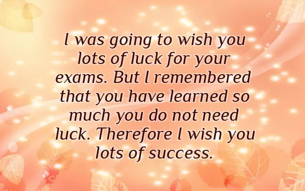 Exam Wishes To Students