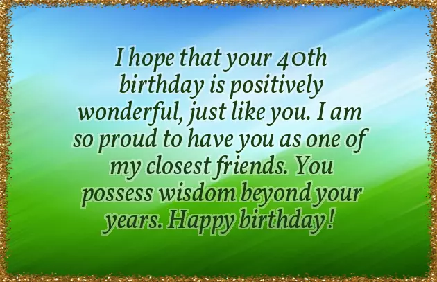 Birthday Wishes 40Th Birthday Wishes 40Th
