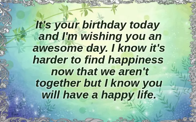 Birthday Text For Ex