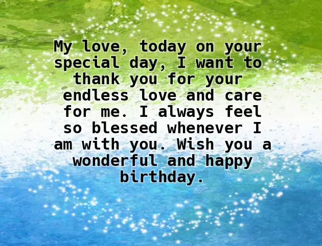 Birthday Greeting For Fiance