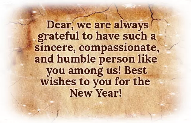 New Year Wishes For Senior Officers