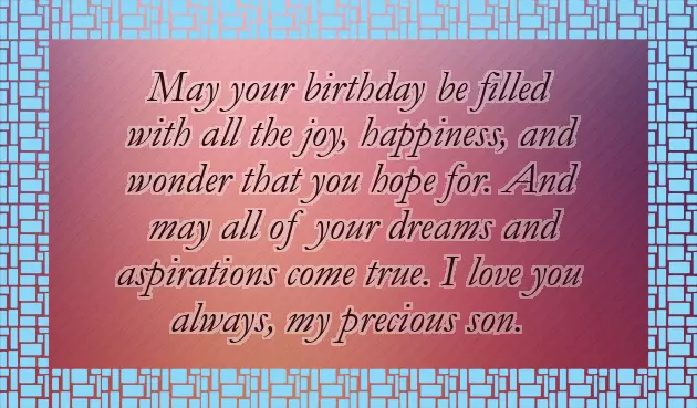 Birthday Greetings For Youngest Son