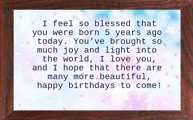 Happy 5Th Birthday Girl Quotes