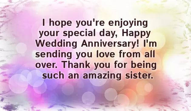 Wishing Anniversary To Sister Wishing Anniversary To Sister
