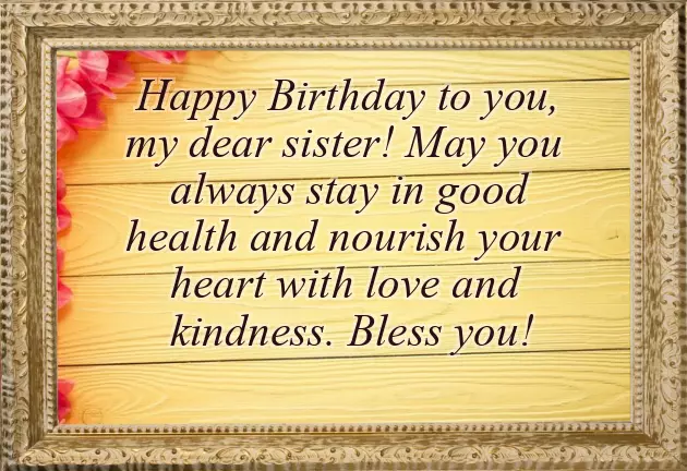 Happy Birthday God Bless You Sister