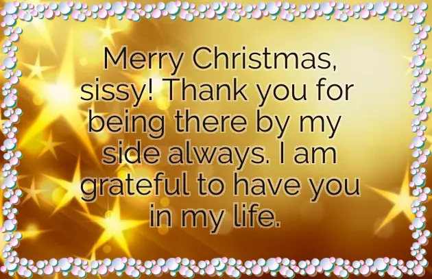 Happy Christmas Sister